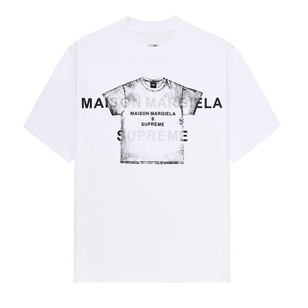 人気おすすめ シュプリーム×mm6 maison margiela コラボ  ボックス ロゴ tシャツ パロディ sht36952